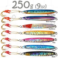 10pcs Butterfly Random Color Fishing 9oz 250g Metal Fish Speed Knife Jigs New