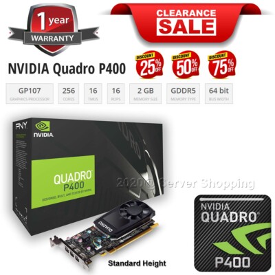 NVIDIA Quadro P400 - 2GB GDDR5 PCIe-x16 Fh Video Grafikkarte