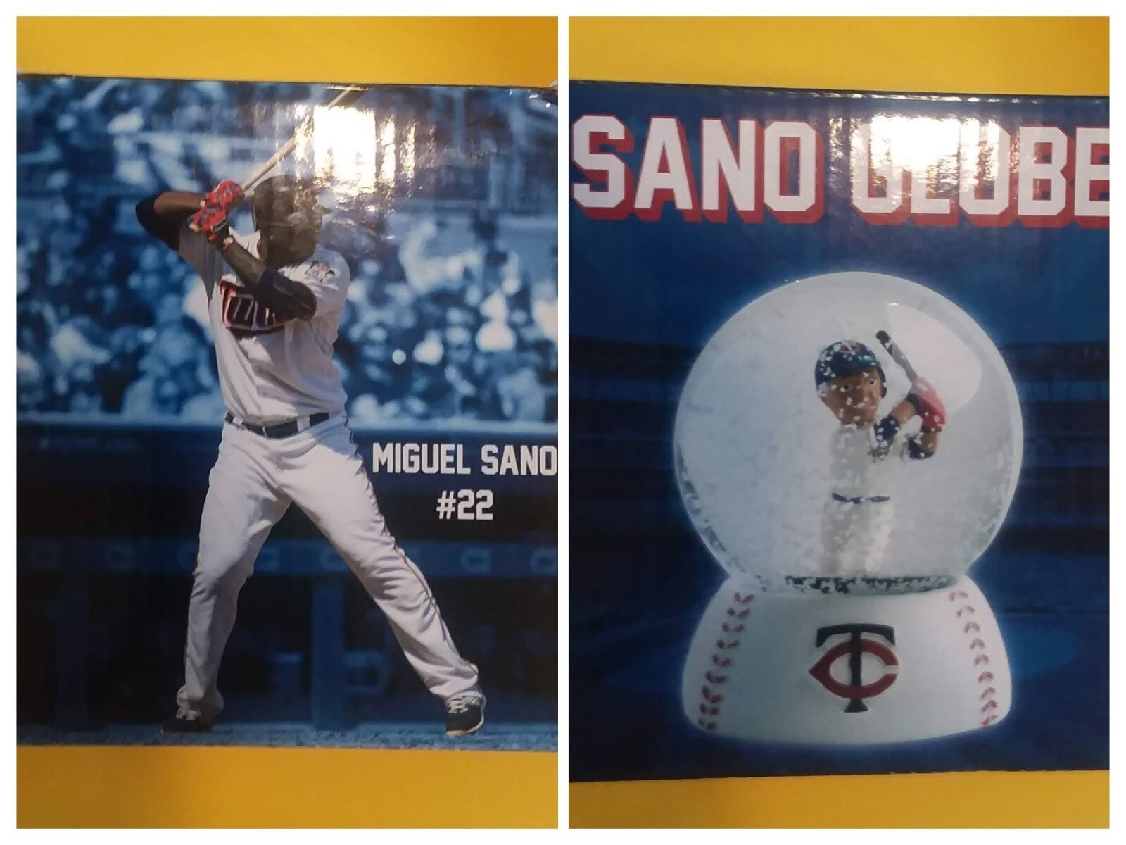 2016 Minnesota Twins Miguel Sano MLB Snow Globe SGA Baseball New w/Box