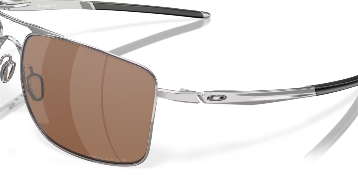 Oakley GAUGE 8 L POLARIZED Sunglasses OO4124-0962 Chrome Frame W