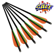 12Pcs 14/16 '' Archery Crossbow Bolts Arrows Fiberglass Hunting Target Arrows
