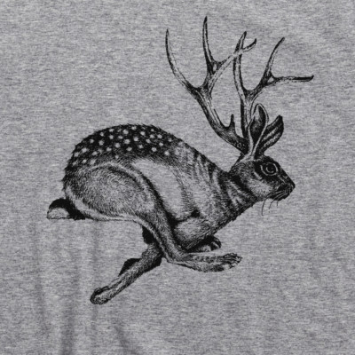 Jackalope T Shirt Big Foot Nessie Loch Ness Monster UFO Alien