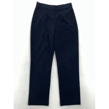 Chico's Womens Straight Leg Pants Blue High Rise Elastic Waist Stretch M/8 1