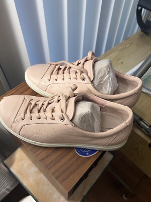ECCO women’s Soft Size US sneakers Rubber shoes Walking Baby pink leather 