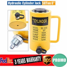 50 Ton Hydraulic Cylinder Jack Solid Ram 150mm6 Inch Stroke Single Acting New
