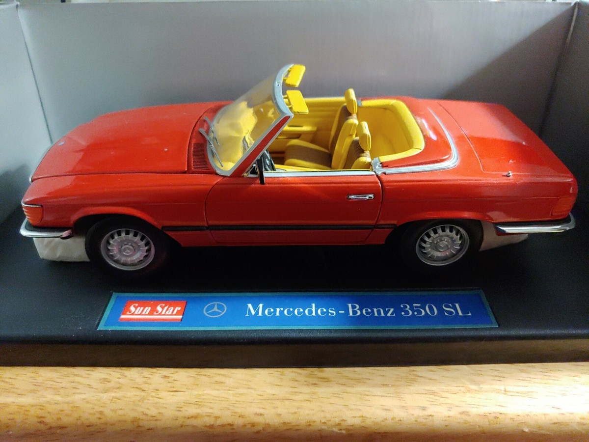 Benz Rare Mercedes-Benz 350Sl Red 1/18 Sunstar Usa Second Hand | eBay