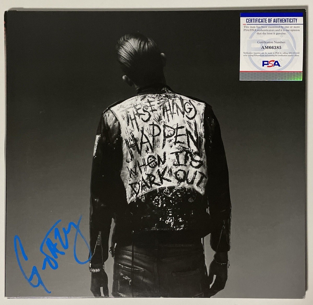 G EAZY SIGNED WHEN ITS DARK OUT VINYL RECORD ALBUM LP PSA COA