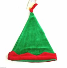 Christmas Elf Baby Cap Hat 0-3 Months Velour Boy/Girl Green/Red ADORABLE NEW