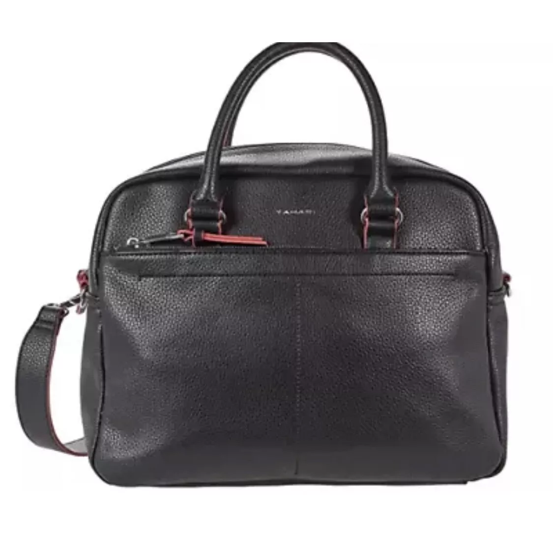 Tahari Windsor Satchel NEW black coral full zip duffle bag purse 99 Sold As Is