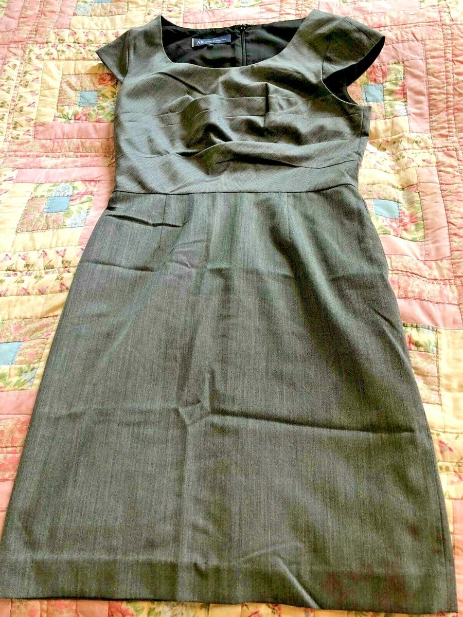 anne klein grey dress NEW Anne Klein Women's 16 Grey Sleeveless Sheath Knee Length Classy Career  Dress