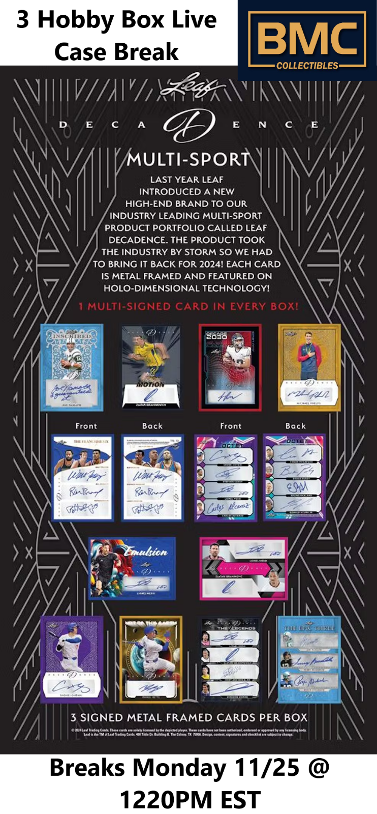 Pedri 2024 Leaf Decadence Multi-Sport 1x Case Break #9