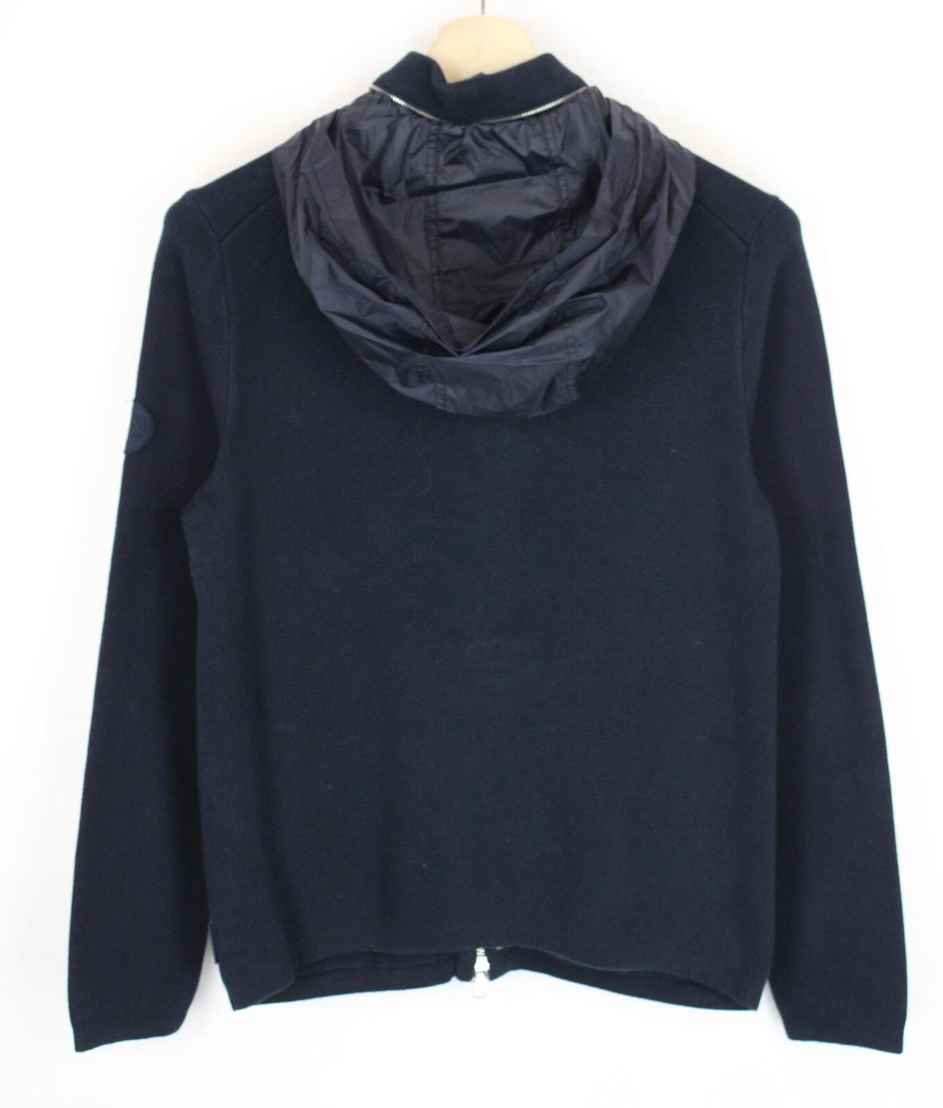 SACAI Armani Exchange Felpa con Cappuccio Uomo M Zip Cappuccio Nascosto Tasche Blu