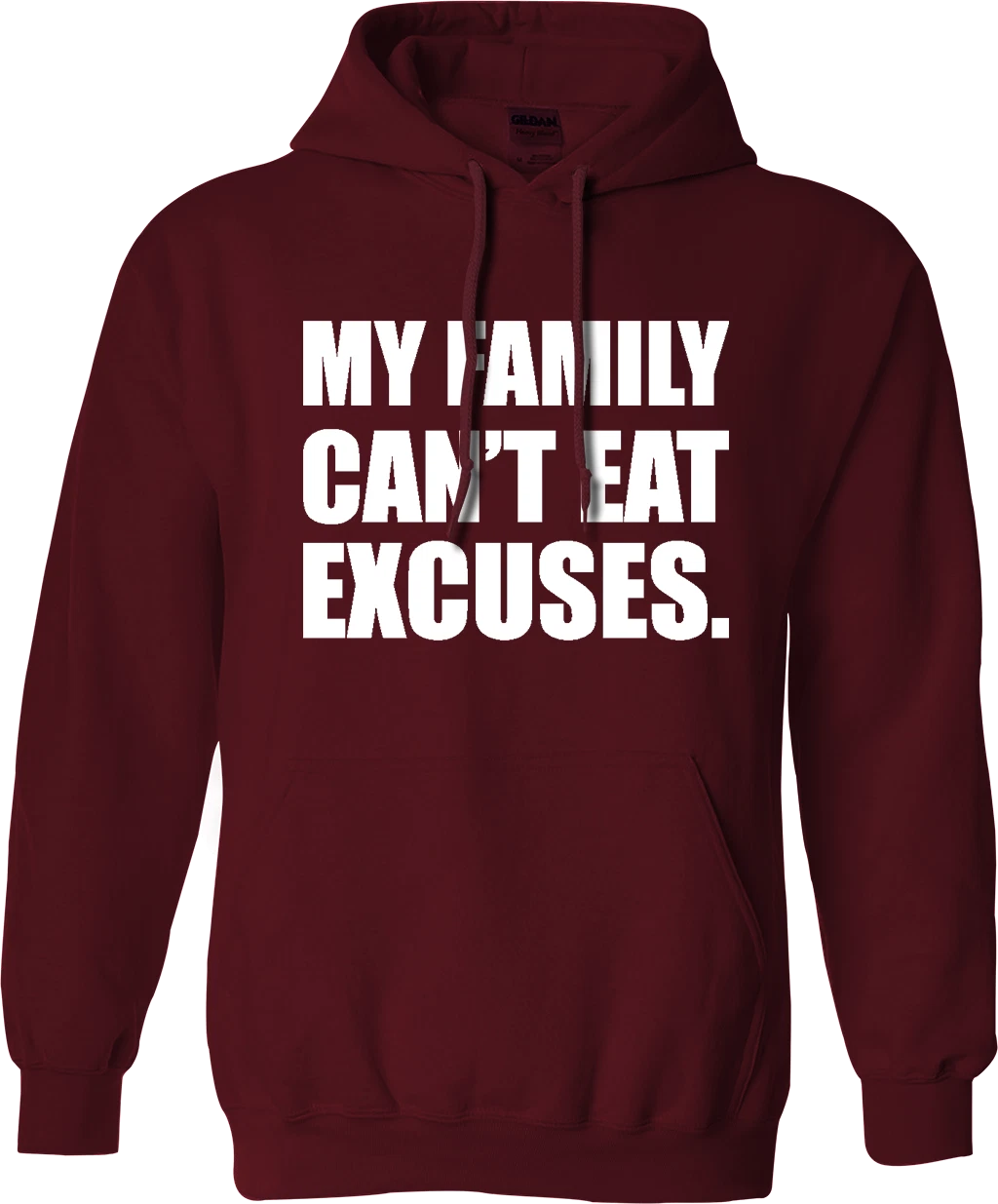 RHUDE Felpa con cappuccio la mia famiglia non può mangiare sc famiglia sarcastica maleducata offensiva scherzo regali
