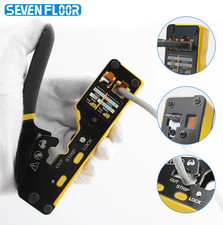 EASY-Type RJ45 Network Crimper - 3-in-1 Crimp/Cut/Strip Lan CAT6A/6/5E STP/UTP