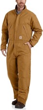 CARHARTT INSULATED MID WEIGHT COVERALLS X01BRN 48 Regular Brown Duck