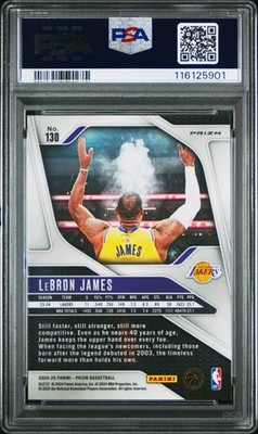 2024-25 Panini Prizm SILVER Lebron James Card #130 PSA 6 | eBay