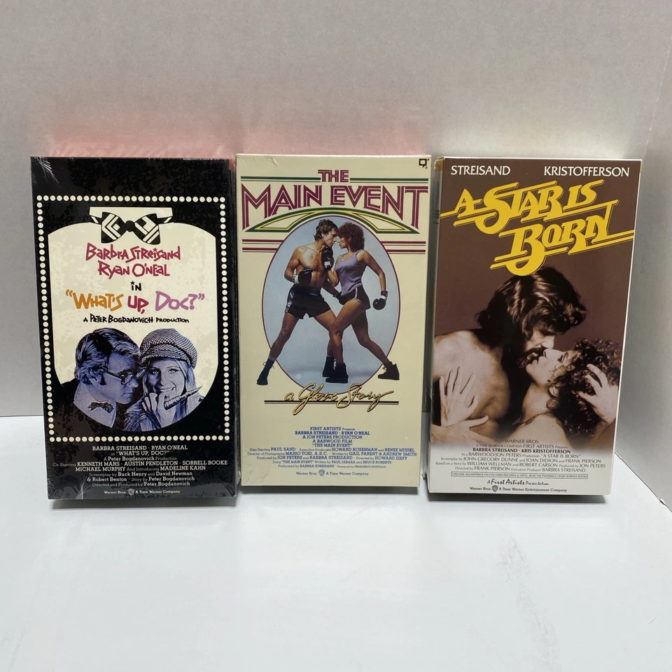Barbra Streisand Collection What's Up Doc Star is Born The Main Event VHS - Image 3 of 4