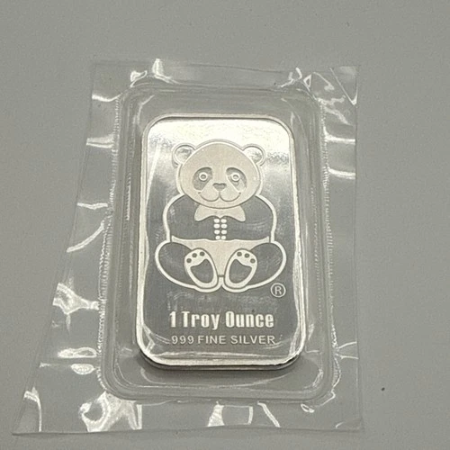 1 Troy oz Sunshine Mint Panda Bear .999 Fine Silver Bar