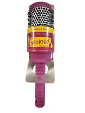 OLIOLOGY Round Hair Brush Smooth Shine Tourmaline Infused Anti-Frizz Pink 1b