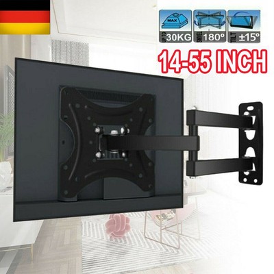 Full Motion TV Wall Bracket Mount Slim LCD LED Plasma For 14 26 30 32 42 55'' DE