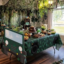 2 Pcs Jungle Party Decorations Safari Birthday Rainforest Photo Prop Vbs
