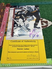 Patrick Lalime autographed 8x10 photo signed 