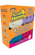 Scrub Mommy Dual-Sided Scrubber Sponge Scratch Free, 8 Pack