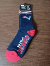 New England Patriots Mens Socks NFL Football Fan Gear Size 9-13