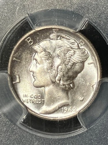 1942-S MS65 Mercury Dime, PCGS 36213857