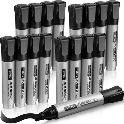 16 Pcs Jumbo Size Permanent Markers Bulk Large Chisel Tip Permanent Markers T...