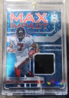 2022 Panini Spectra - Max Impact Michael Vick #MI-MVI Neon Blue Prizm /60 (MEM)