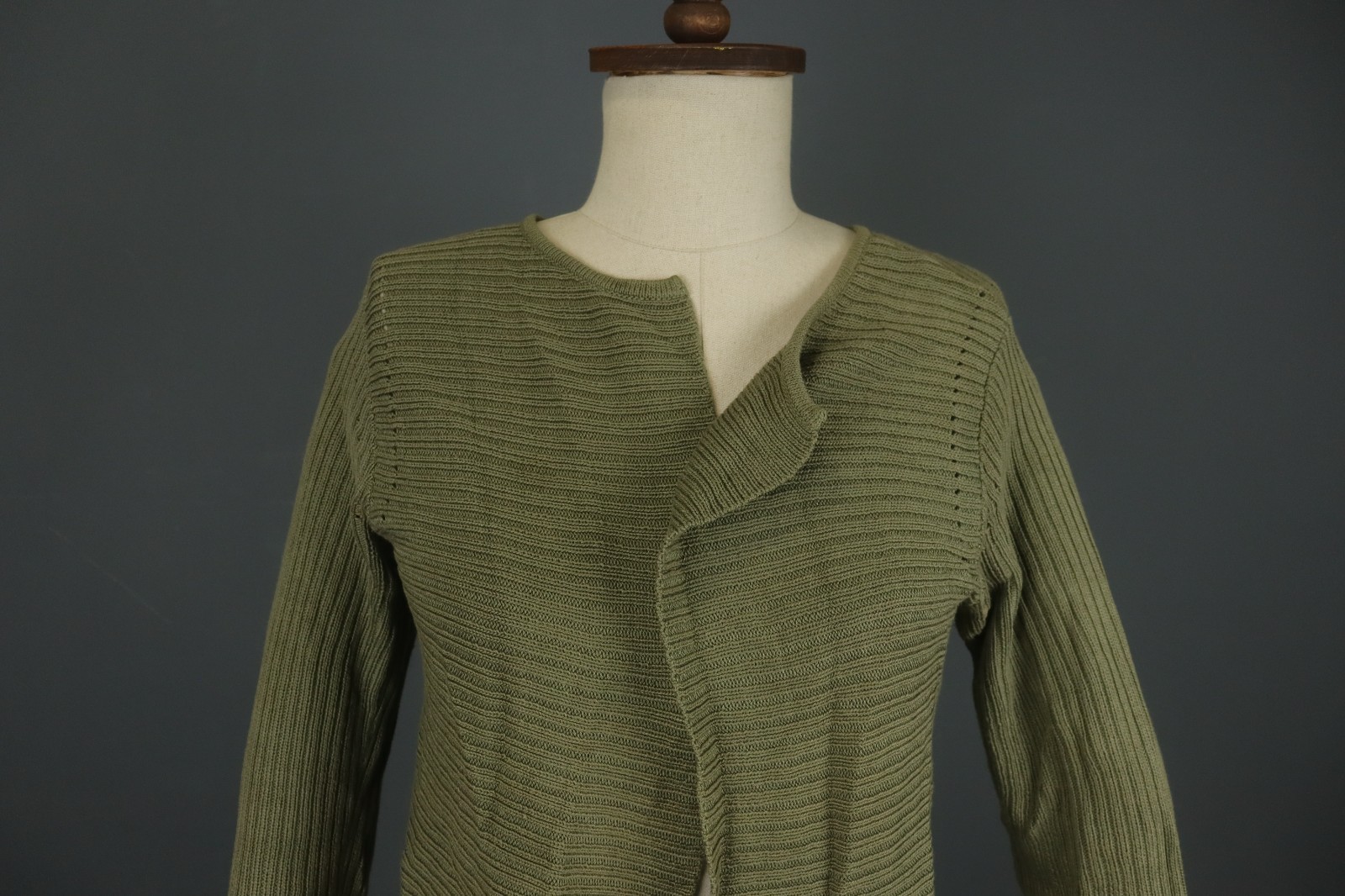 PERUVIAN CONNECTION Green 100% Pima Cotton Open F… - image 2