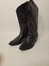 VTG Gatha Teju Lizard Skin Women's Cowboy Boots W/ Upper Leather New Size 10