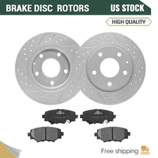 Rear Brake Disc Rotors And Ceramic Pads for 2014 - 2018 Mazda 3 Sport