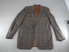 Vintage Lanvin Blazer Mens 50 Plaid Wool Made Italy Jacket 90s