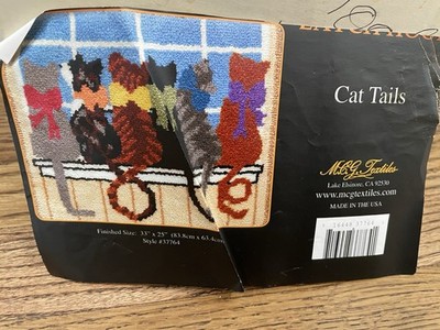 Vintage MCG Textiles Latch Hook Kit 37764 Cat Tails NLHB