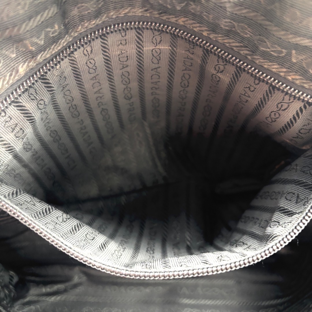 Authentic PRADA Handbag Tote Bag Triangular Logo … - image 10