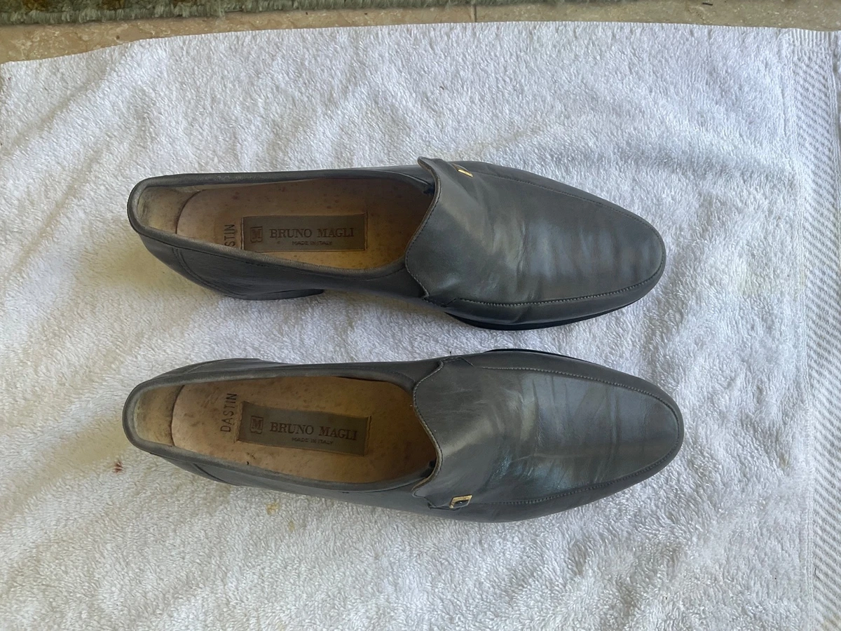 Bruno Magli Mens Shoes Gray US 8 Vintage From Mid 80’s Dustin Model vintage bruno magli shoes products for sale | eBay main image 2