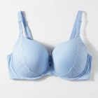 NEW Torrid Curve 48B Bra XO Plunge Push Up Blue Lace Romantic Underwire