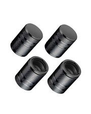 Tire Valve Stem Caps - 4 Pack Premium Metal Air Caps with Plastic Liner, Du...