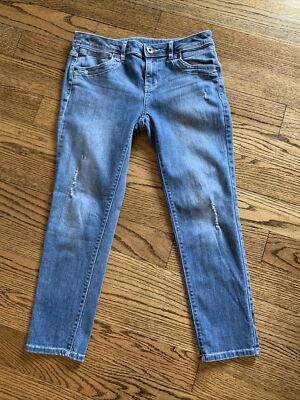 Simply Vera Wang Straight Jeans Women's Size 2 Blue Denim Pants 27x27 Distressed