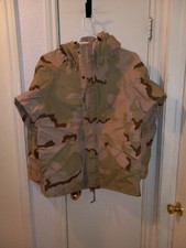 USGI Gore-Tex Large Regular DCU Cold/Wet Weather Parka Tri-Color Desert Camo