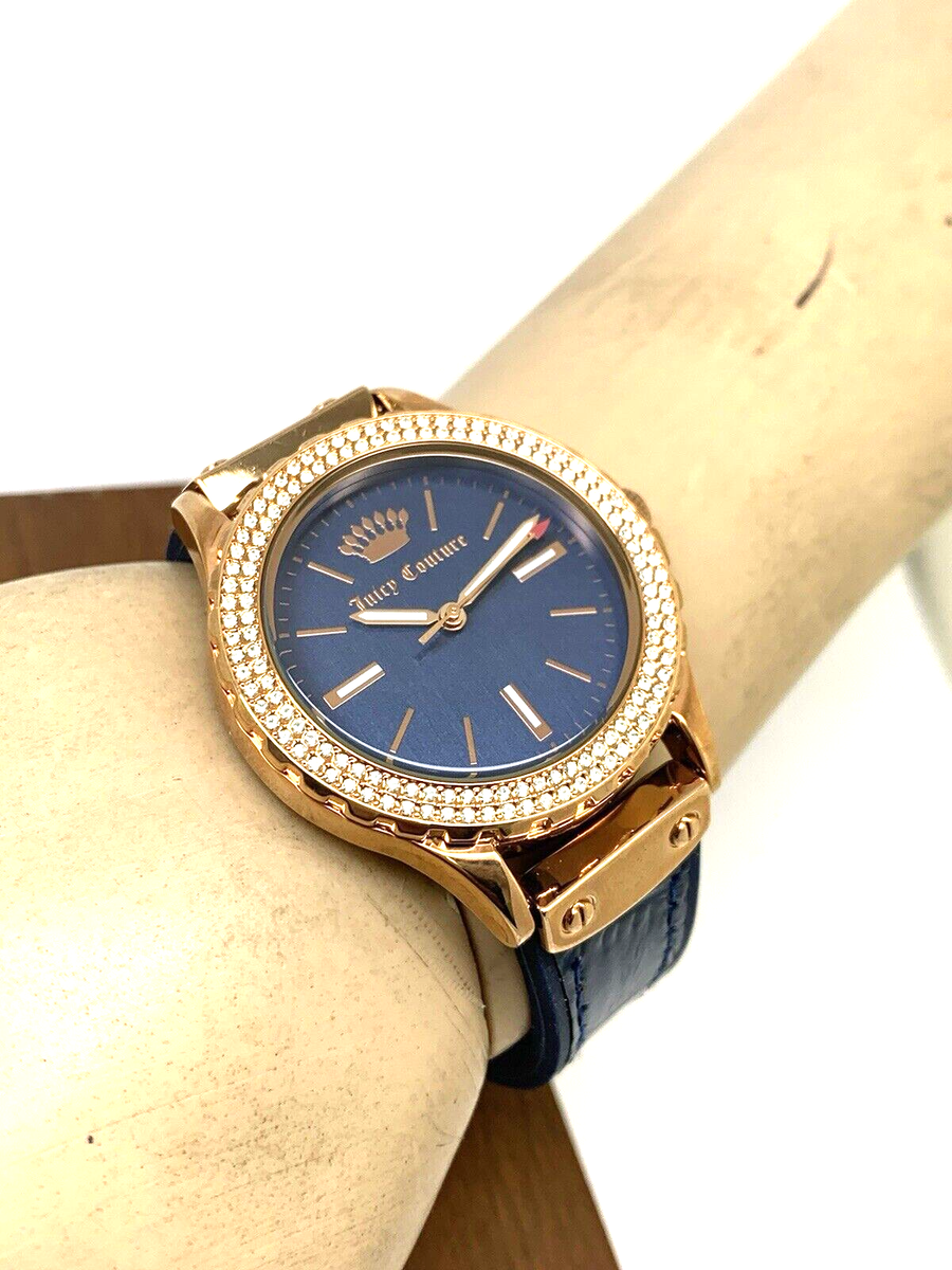 Juicy By Juicy Couture Women's Watch JC/1008 Quartz Rose Gold Blue