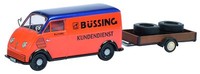 450238900 Dkw Schnellaster BüSsing Kundendienst Mit AnhäNger Reifen, 1:43 Schuco