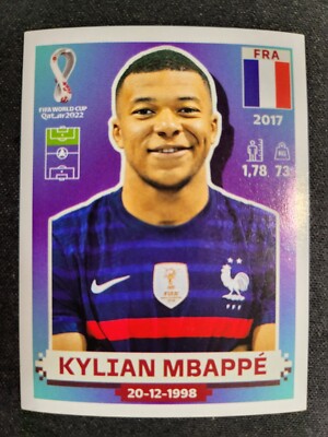 Panini 2022 FIFA World Cup Qatar Kylian Mbappe France Sticker