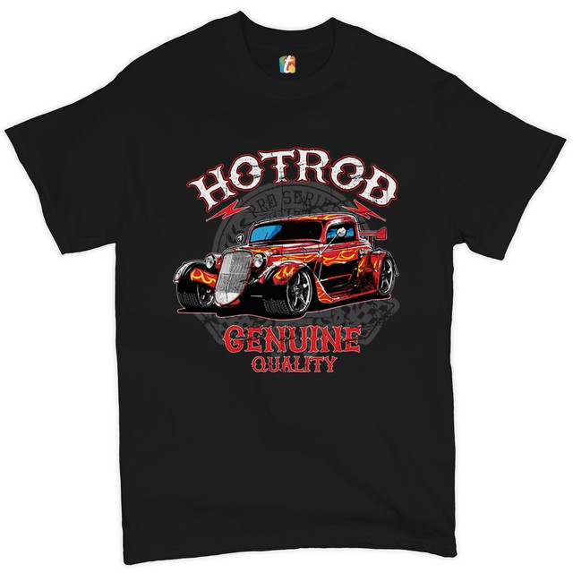 Hotrod Men's Tshirt American Muscle Hot Rod Old School Drag Racing Tee