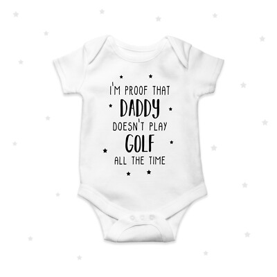 Golf Daddy Baby Grow personalisierte Golf Baby Geschenke Papa Baby Ankündigung