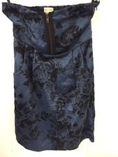 Silence And Noise Dress - Urban Outfitters - Blue Black - Size Small - Strapless