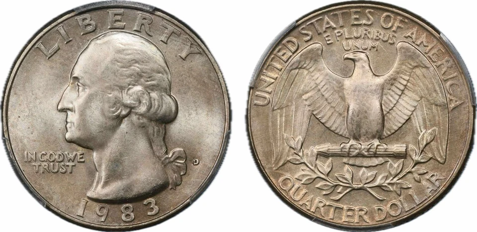 1983 D Washington Quarter PCGS MS67 Top Pop 51/0 RARE - Image 3 of 3