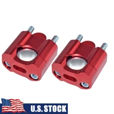 HandleBar Fat Bar Mount Clamps Risers Adaptor 7/8" to 1 1/8" Dirt Pit Bike ATV